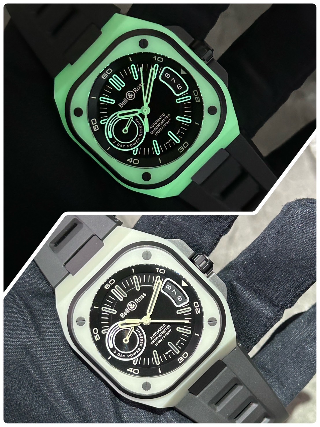 【500本限定】Bell & Ross(ベル&ロス) BR-X5 GREEN LUM【2023年12月印】【中古品】【BRX5R-LUM-TC/SRB】