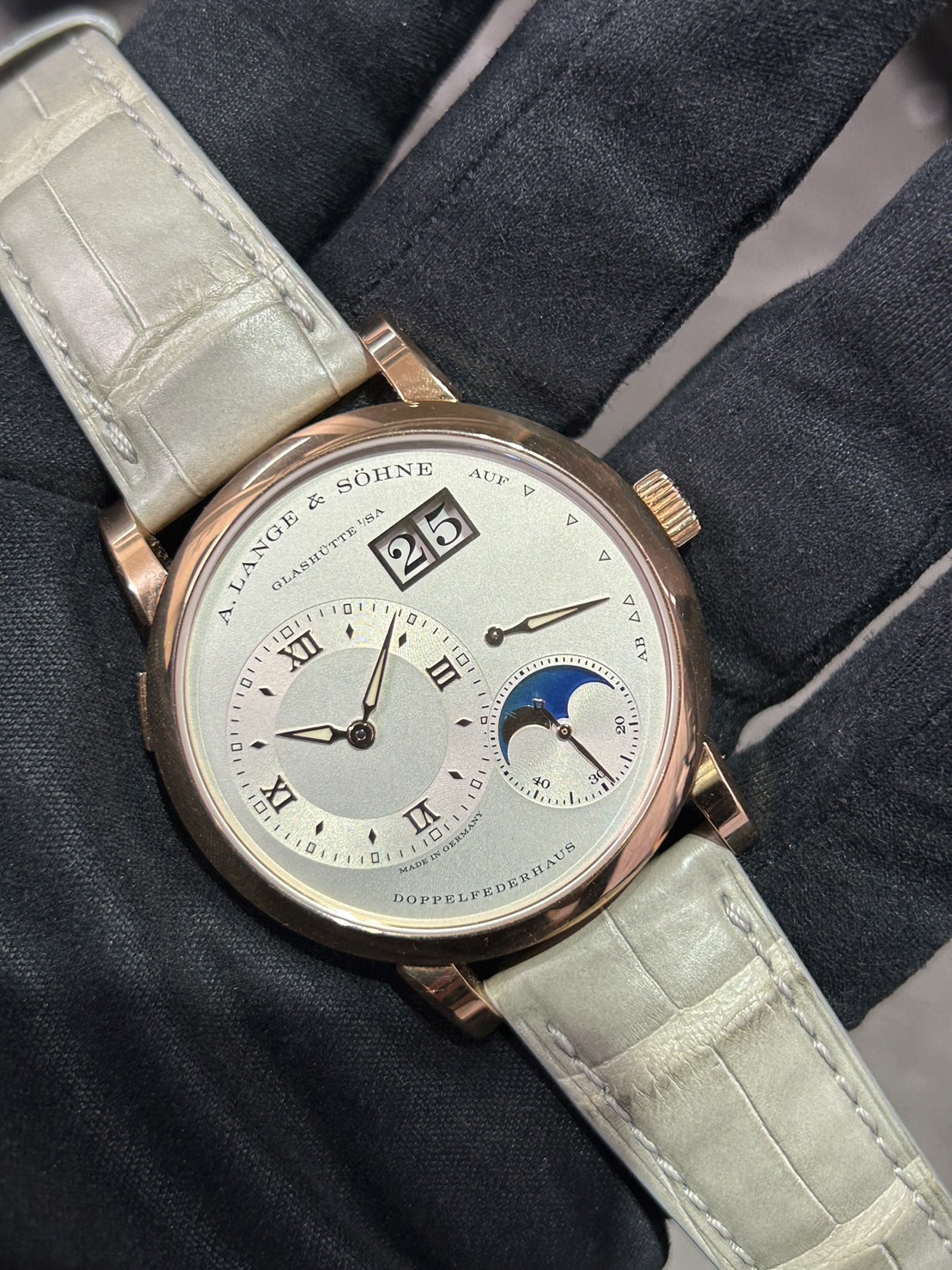 【下取り商品到着待ち】【Dバックル仕様】A.LANGE&SOHNE (ランゲ＆ゾーネ) ランゲ1 ムーンフェイズ　【2022年5月印】【中古美品】【192.032/LSLS1924AD】