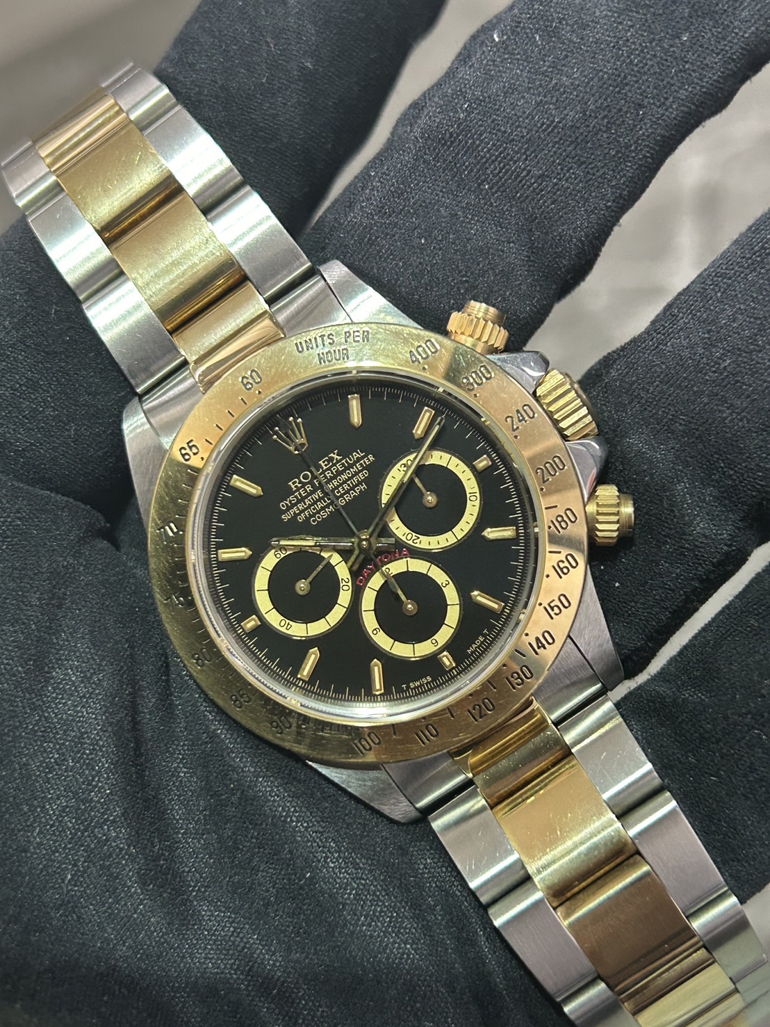 【10月7日17時迄取り置き】ROLEX（ロレックス）デイトナ コンビ【1995年8月印(W番)】【中古品】【16523】