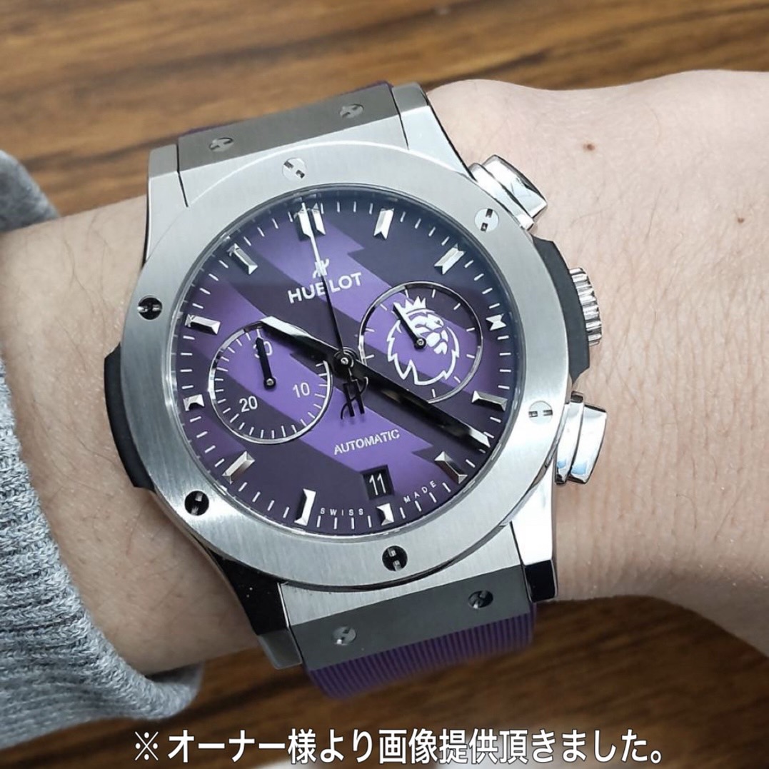 【限定100本】HUBLOT(ウブロ) クラシック・フュージョン クロノグラフ プレミアリーグ【2023年11月印】【中古品】【541.NX.8970.RX.PLW23】