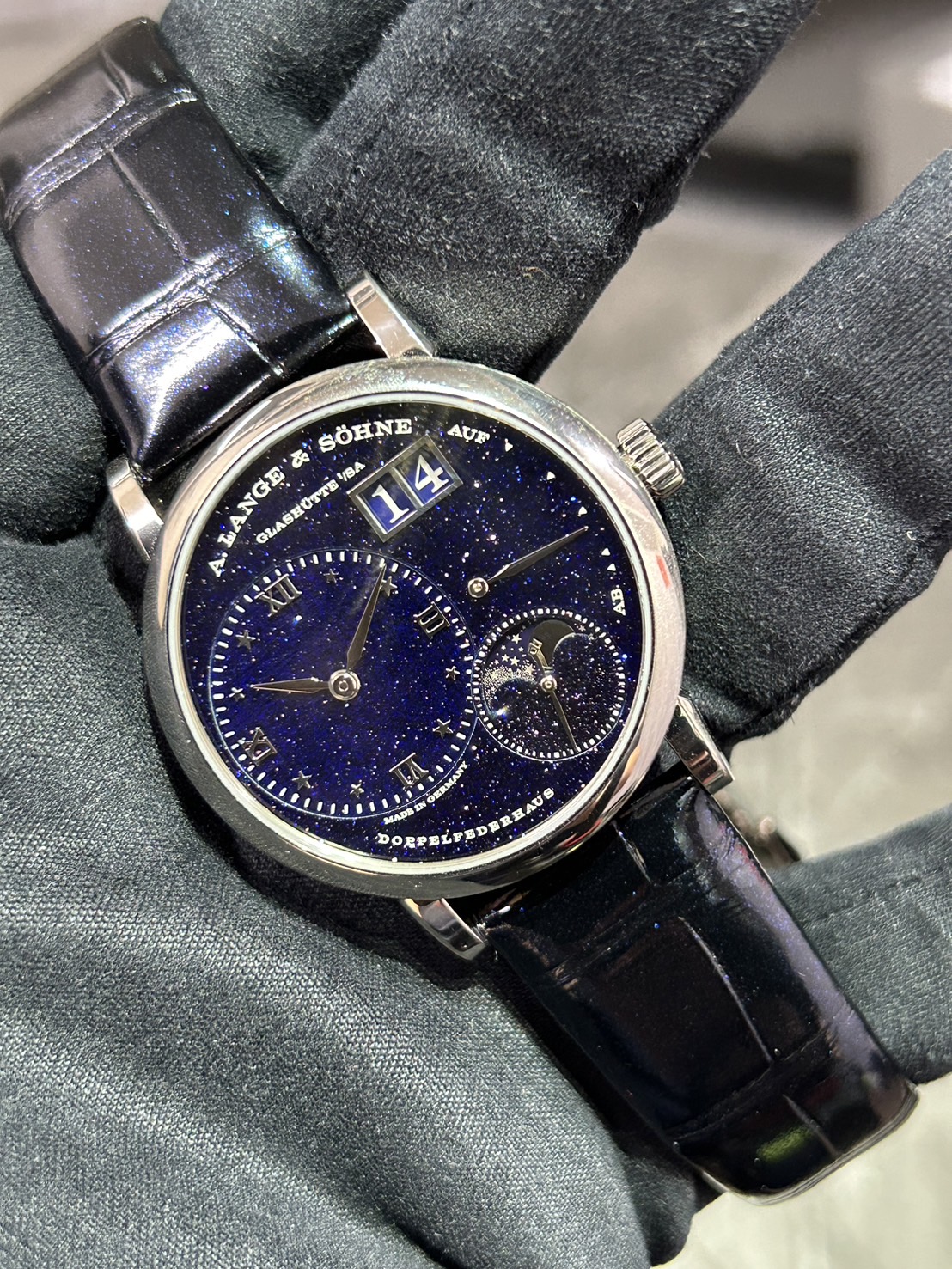 【Dバックル付属】A.LANGE&SOHNE( A.ランゲ&ゾーネ) リトルランゲ1 アベンチュリンダイヤル【2022年11月印】【中古品】【182.086】